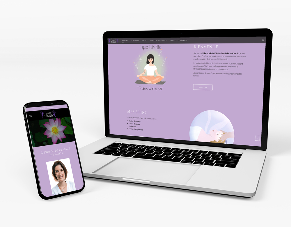 Logros Sitio web salón de belleza Valais