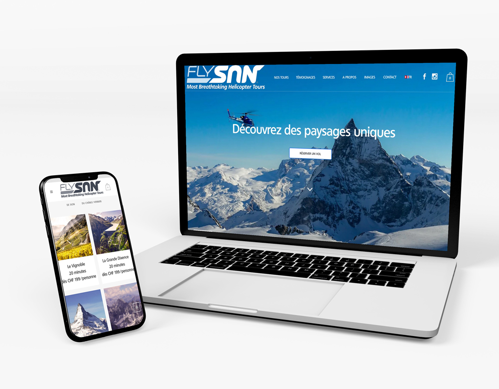 Sitio web de Achievements Helicopter Tours