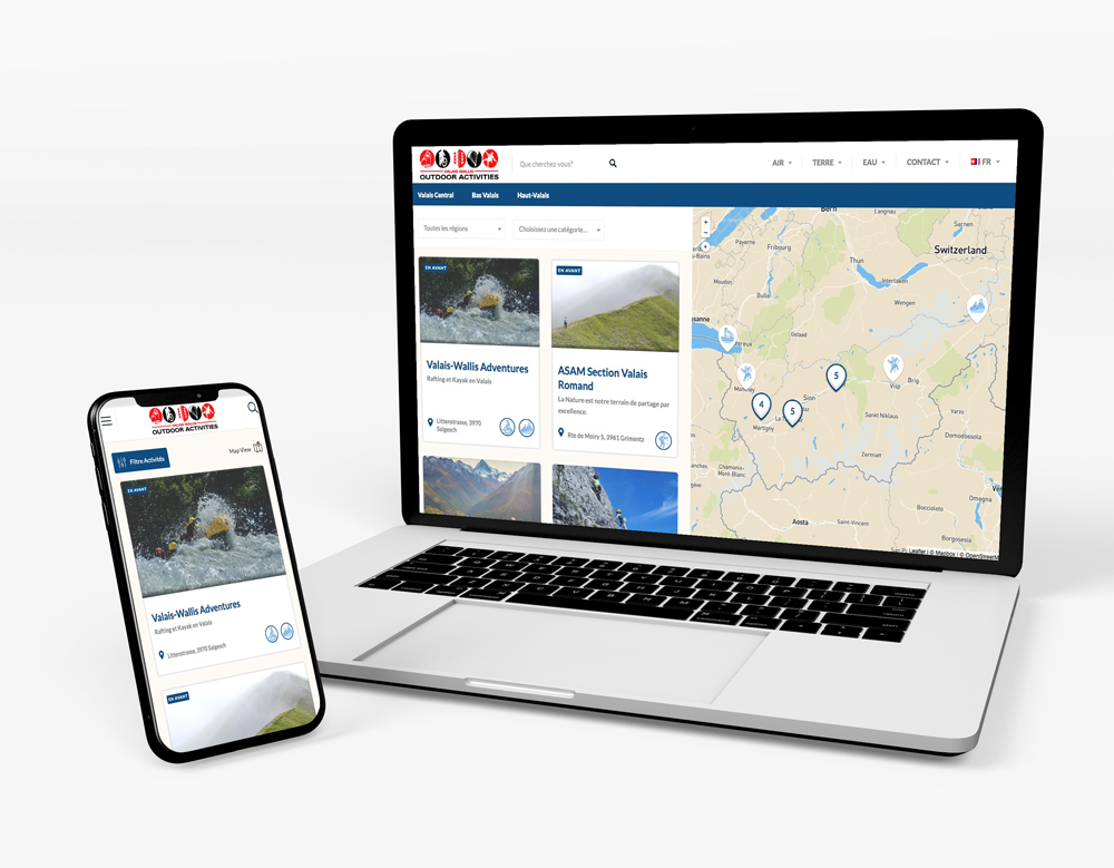Logros Plataforma de actividades al aire libre Página web del Valais
